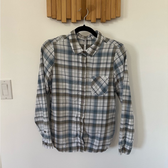 Kuhl Tops - Kuhl Hadley Women’s Plaid Button Down, Blue White, Size Medium